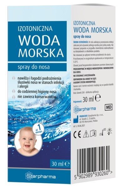Izotoniczna Woda Morska spray do nosa 30ml