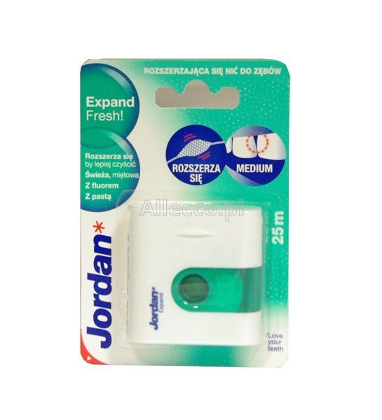 JORDAN EXPAND FRESH Nić dentystyczna, rozszerzająca się z fluorem 25 m