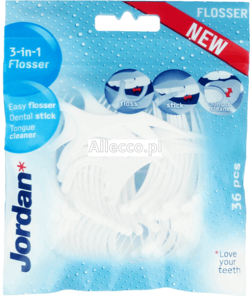JORDAN FLOSSER 3w1 Nici dentystyczne 36 szt.