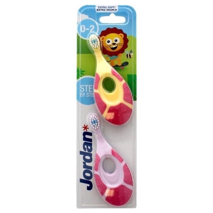 Jordan Step by Step miękka szczoteczka dla dzieci od 0 do 2 lat, 2 szt.