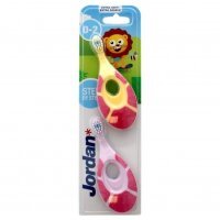 Jordan Step by Step miękka szczoteczka dla dzieci od 0 do 2 lat, 2 szt.