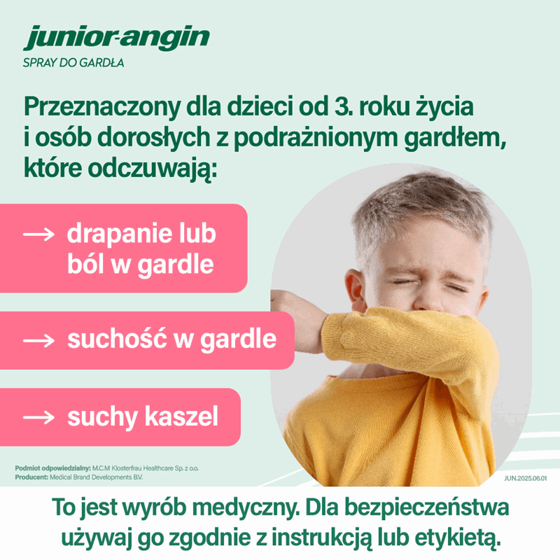Junior-angin spray do gardła, 20 ml