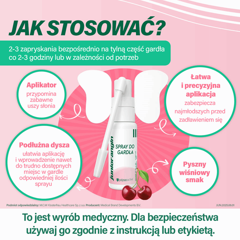 Junior-angin spray do gardła, 20 ml