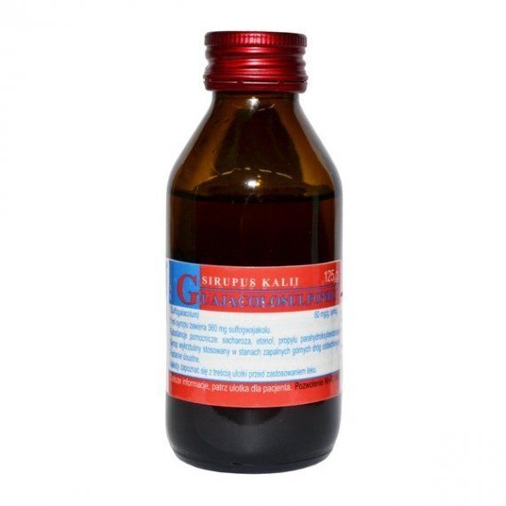 Kalii guajacolosulfonicum syrop 125 ml - syrop wykrztuśny
