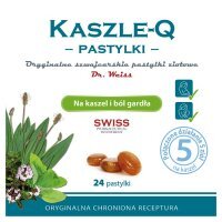 Kaszle-Q  pastylki ziołowe do ssania na przeziębienie i kaszel, 24 szt.