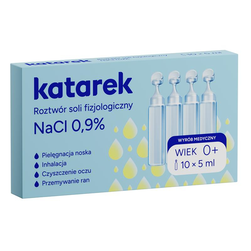 Katarek sól fizjologiczna NaCl 0,9% 10 ampułek po 5 ml