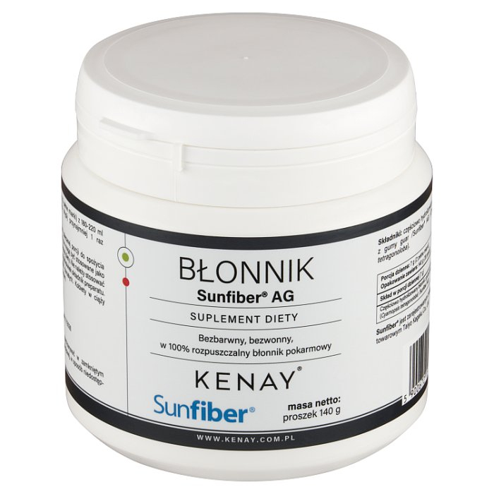 Kenay Sunfiber AG błonnik pokarmowy w proszku rozpuszczalnym, 140 g