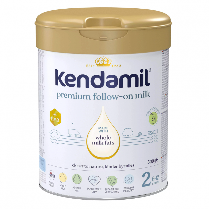 Kendamil Premium 2 HMO+ mleko następne dla niemowląt po 6. miesiącu życia, 800 g