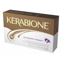 Kerabione kapsułki na zdrowe włosy paznokcie i skórę, 60 szt.