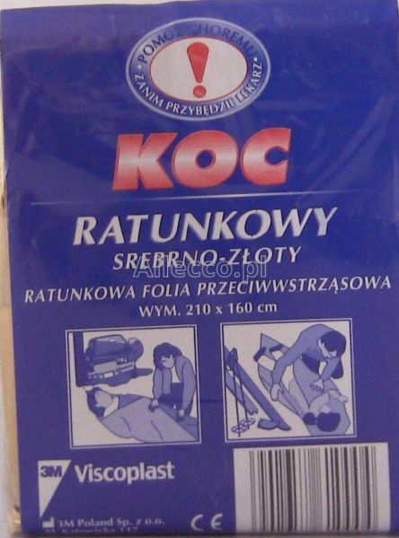 Koc ratunkowy-przeciwwstrząsowy 210cm x 160cm 1 szt.