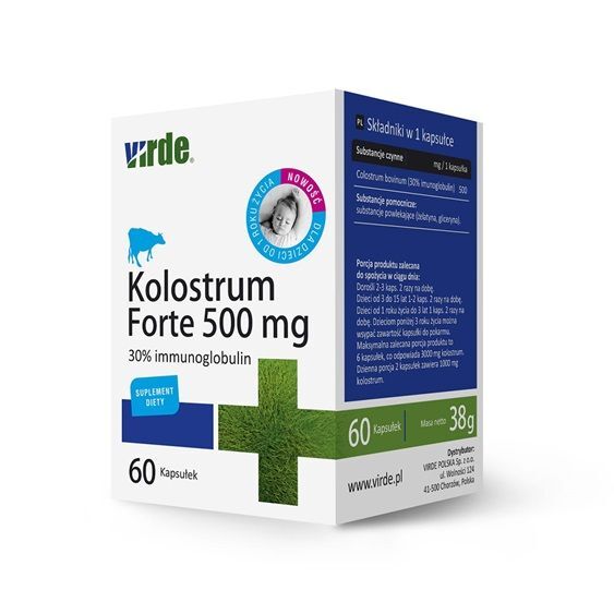 Kolostrum Forte 500 mg kapsułki, 60 szt.