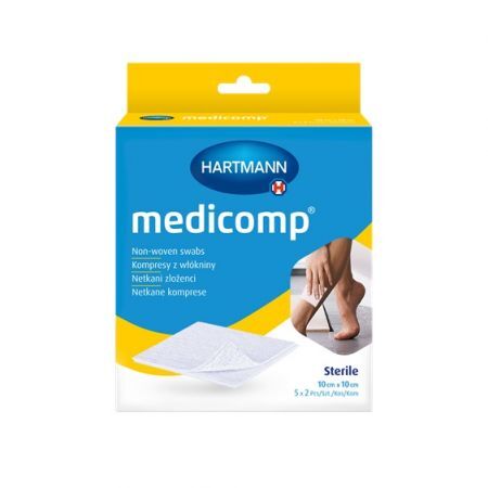 Kompresy MEDICOMP jałowe 10x10cm 2x5 sztuk
