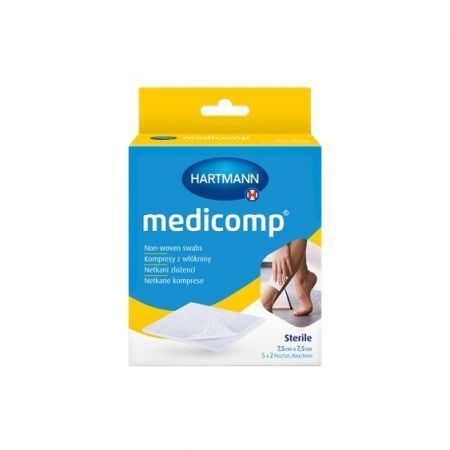 Kompresy MEDICOMP jałowe 7,5x7,5cm 2x5 szt
