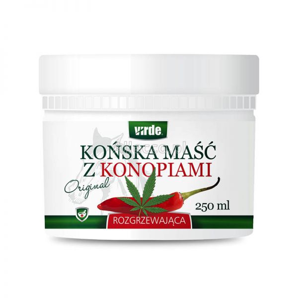 Końska maść rozgrzewająca z konopiami, 250 ml