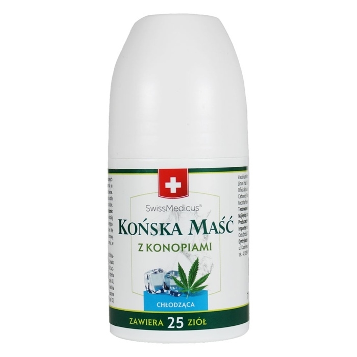 Końska Maść z Konopiami Chłodząca 90 ml (roll-on)