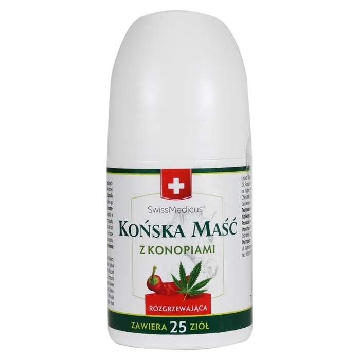 Końska Maść z Konopiami Rozgrzewająca 90 ml (roll-on)
