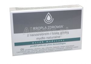 KROPLA ZDROWIA Mydło naturalne z nanosrebrem i białą glinką 100 g