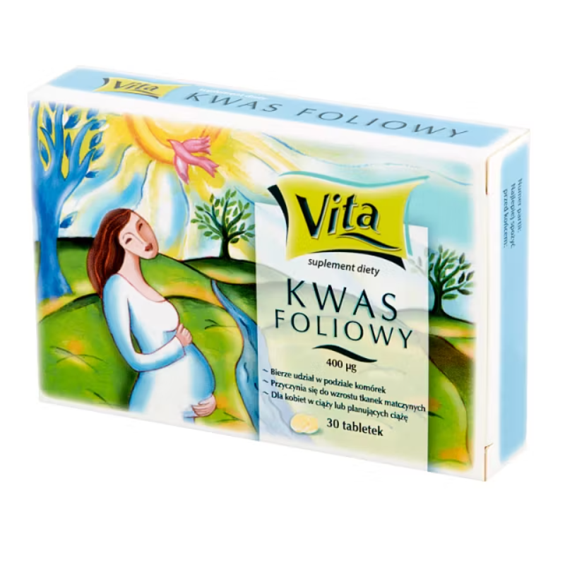 Kwas foliowy Vita 400 mcg tabletki, 30 szt.