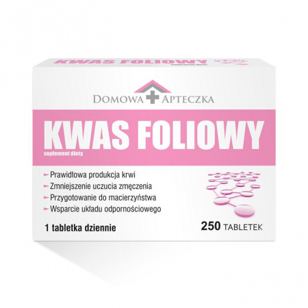 Kwas Foliowy 400 mcg tabletki, 250 szt.