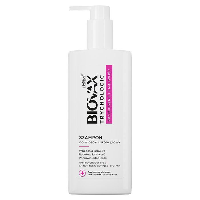 L'Biotica Biovax Trychologic Przesuszenie i Łamliwość szampon do włosów, 200 ml