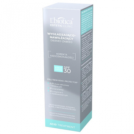 L'Biotica Estetic Clinic Acid Treatment Wygłądzająco-nawilżający Dermo-zabieg Krem dzień SPF30 35 ml