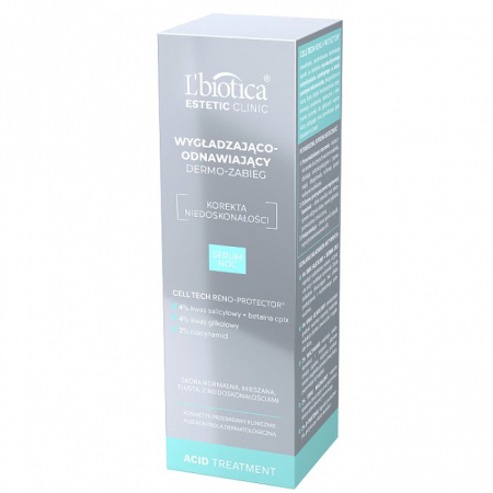 L'Biotica Estetic Clinic Acid Treatment Wygładzająco-odnawiający Dermo-zabieg Serum noc 30 ml