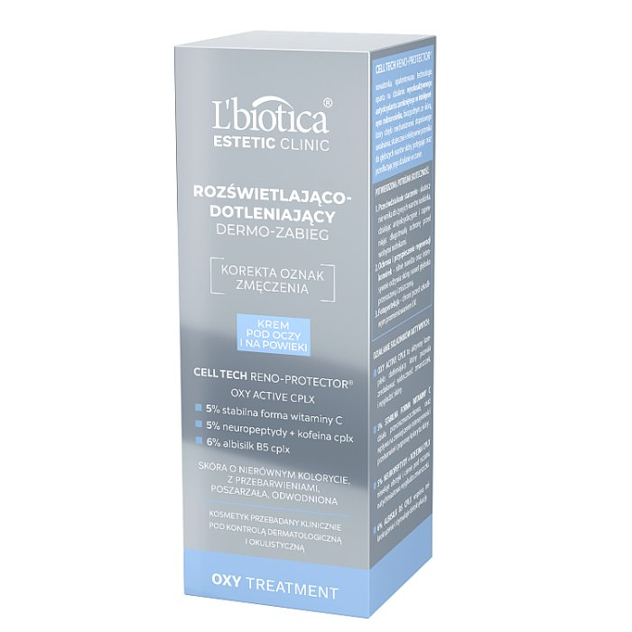 L'Biotica Estetic Clinic Oxy Treatment Rozświetlająco-dotleniający Dermo-zabieg Krem pod oczy 15 ml