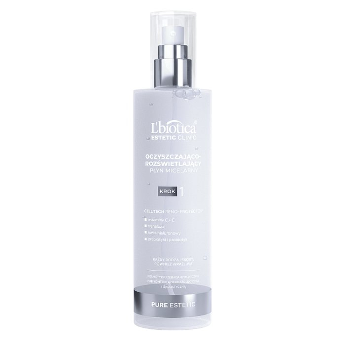 L'Biotica Estetic Clinic Pure Estetic Oczyszczająco-rozświetlający Płyn micelarny 200 ml