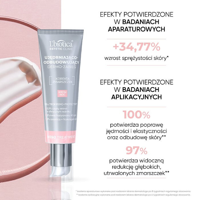 L'Biotica Estetic Clinic ujędrniająco-odbudowujący krem na noc, 35 ml