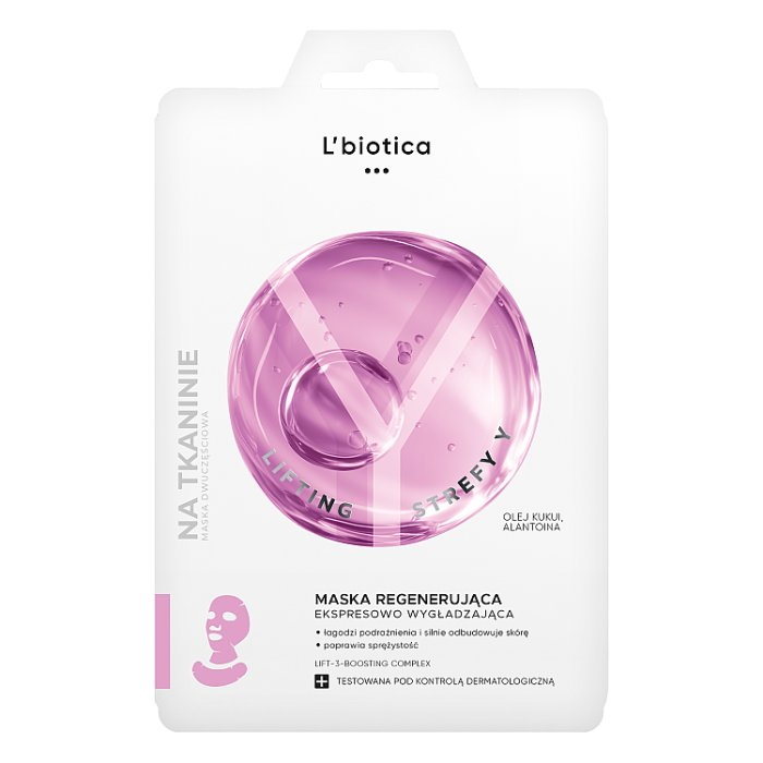L'Biotica Lifting Strefy Y maska regenerująca ekspresowo wygładzająca, 1 szt.