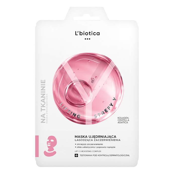 L'Biotica Lifting Strefy Y maska ujędrniająca łagodząca zaczerwienienia, 1 szt.