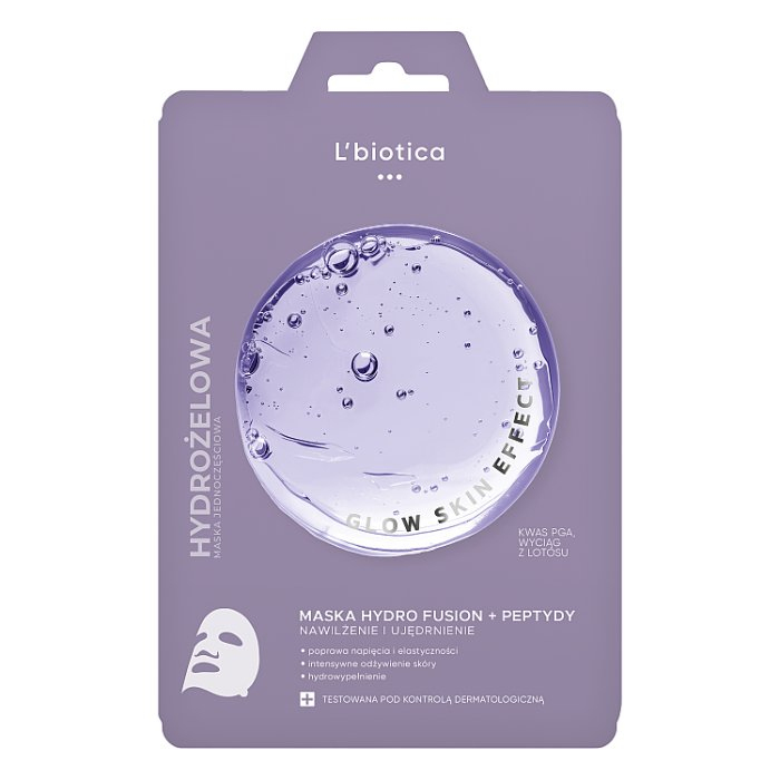 L'biotica PGA Hydro Fusion hydrożelowa maska do twarzy z peptydami, 1 szt.