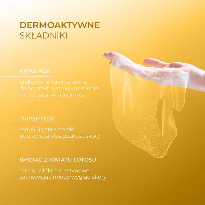 L'biotica PGA Hydro Fusion hydrożelowa maska do twarzy z witaminą C, 1 szt.