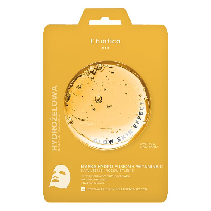 L'biotica PGA Hydro Fusion hydrożelowa maska do twarzy z witaminą C, 1 szt.