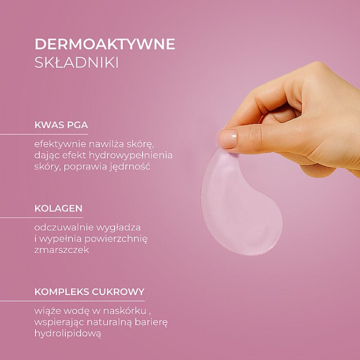 L'biotica PGA Hydro Fusion hydrożelowe płatki pod oczy z kolagenem, 2 szt.