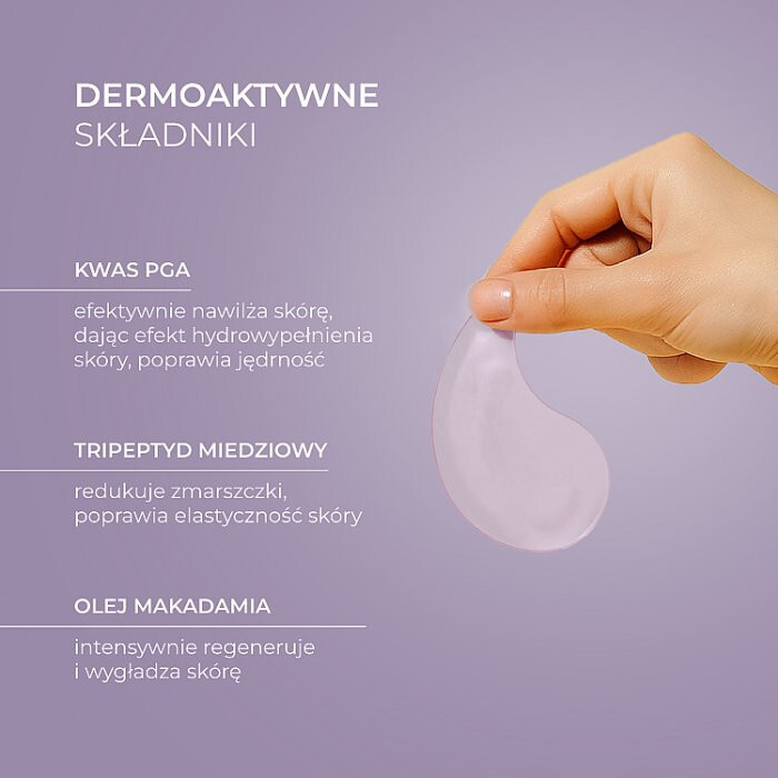 L'biotica PGA Hydro Fusion hydrożelowe płatki pod oczy z peptydami, 2 szt.