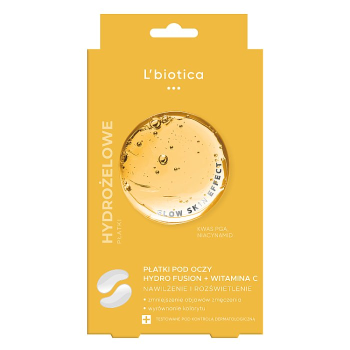 L'biotica PGA Hydro Fusion hydrożelowe płatki pod oczy z witaminą C, 2 szt.