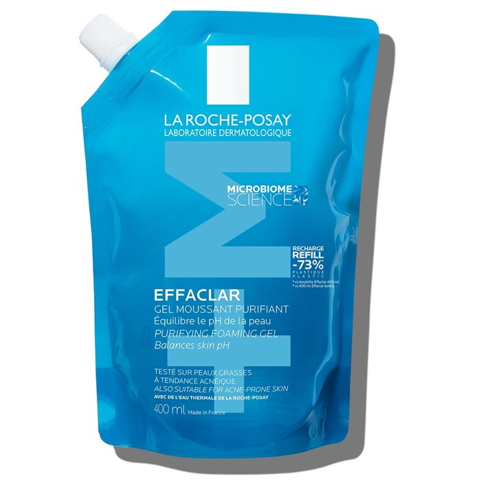 La Roche-Posay Effaclar żel oczyszczający dla skóry skłonnej do trądziku uzupełnienie, 400 ml