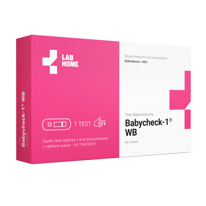 Lab Home Babycheck-1 WB Test ciążowy z krwi, 1 szt.