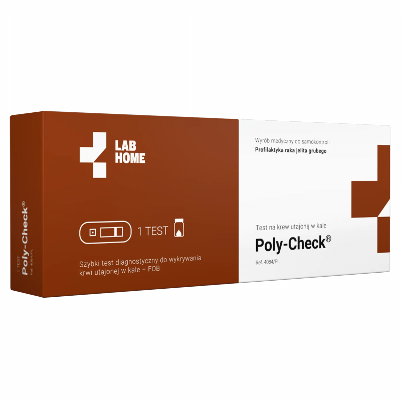Lab Home Poly-Check Test na krew utajoną w kale, 1 szt.