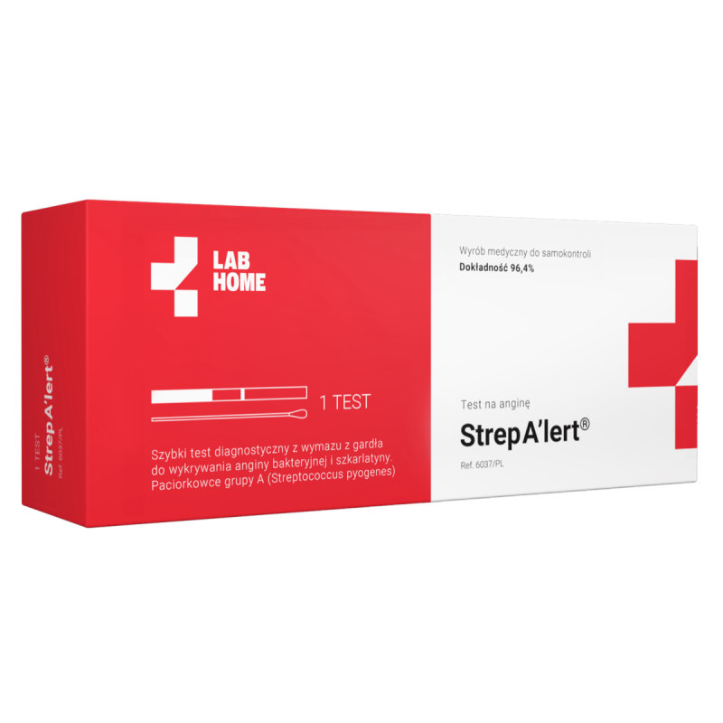 Lab Home Strep A'lert Test na anginę, 1 szt.
