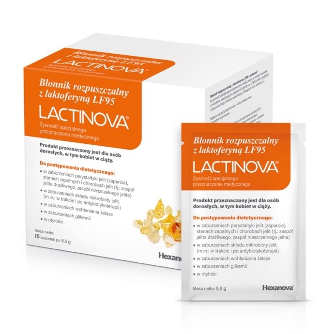 Lactinova Błonnik rozpuszczalny z Laktoferyną LF95 15 saszetek