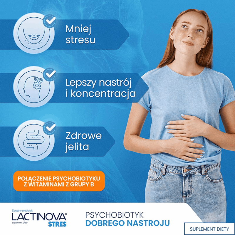 Lactinova Stres probiotyk w kapsułkach, 28 szt.