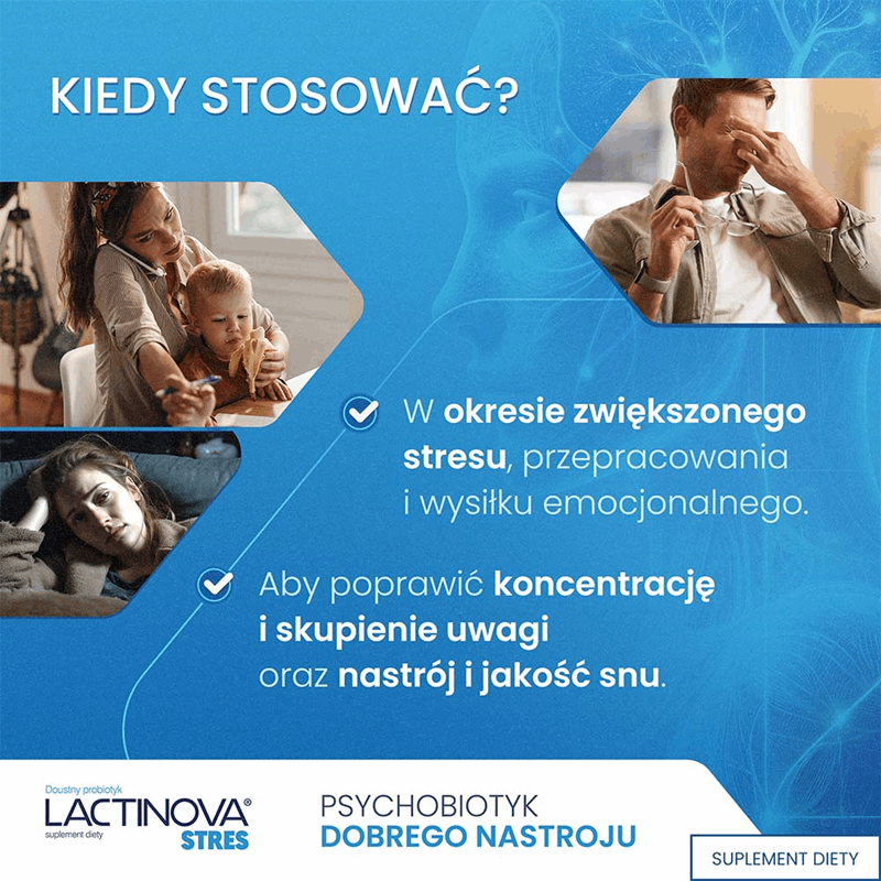 Lactinova Stres probiotyk w kapsułkach, 28 szt.