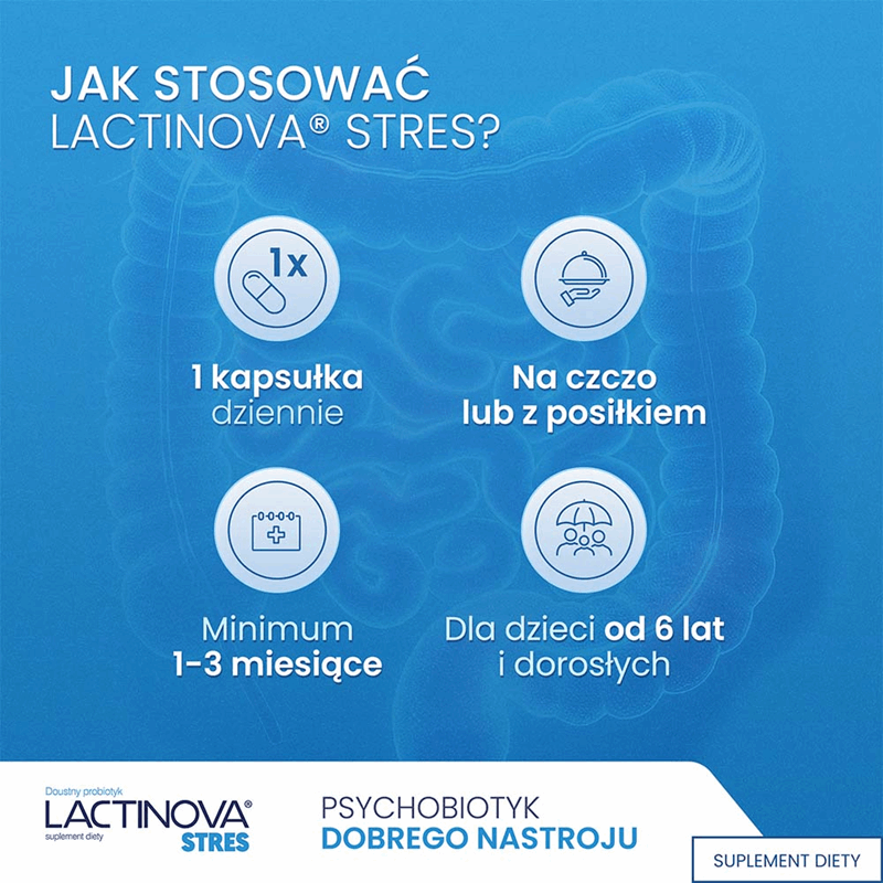 Lactinova Stres probiotyk w kapsułkach, 28 szt.