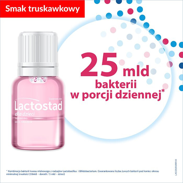 Lactostad dla dzieci, proszek - roztwór 7 ml  5 butelek z korkiem dozującym