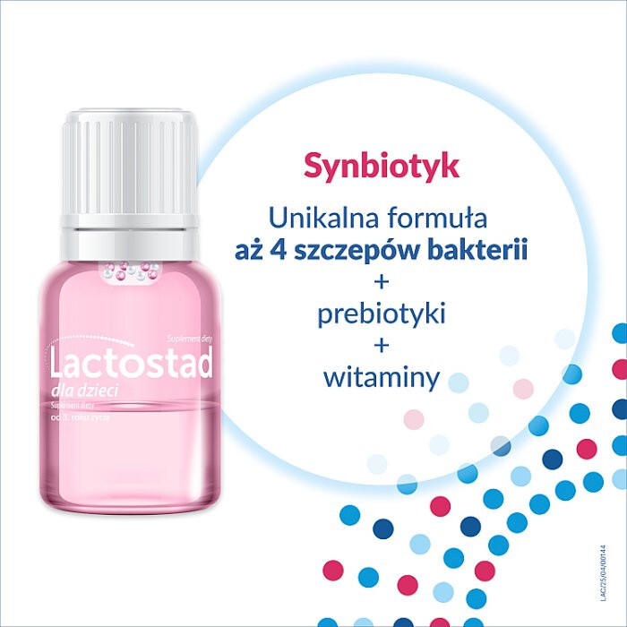 Lactostad dla dzieci, proszek - roztwór 7 ml  5 butelek z korkiem dozującym