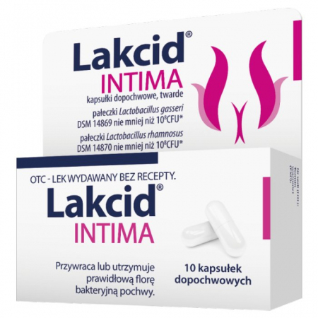 Lakcid Intima 10 kapsułek dopochwowych