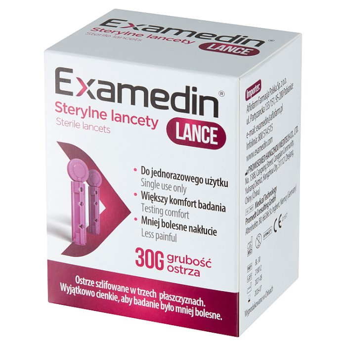 Lancety Examedin Lance 30G 200 sztuk