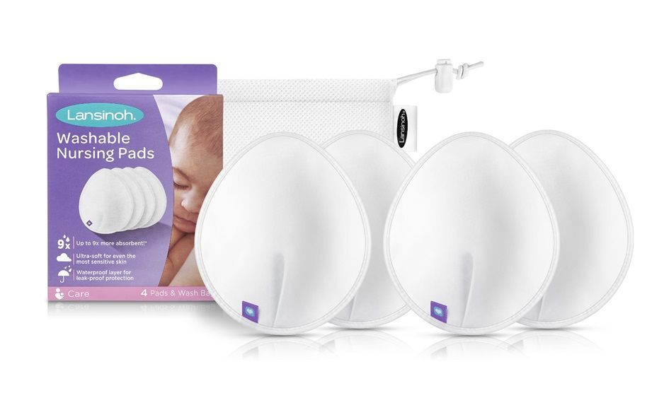 Lansinoh Wkładki laktacyjne wielorazowego użytku w kolorze białym 4 sztuki